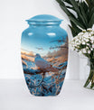 Classic dove urn for cremation ashes.