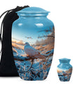 Classic dove urn for cremation ashes.