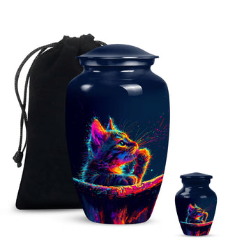 10 inch large Urn with 1 Keepsake 3 Inch Urn