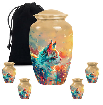 Large Urn with 4 Small Urn