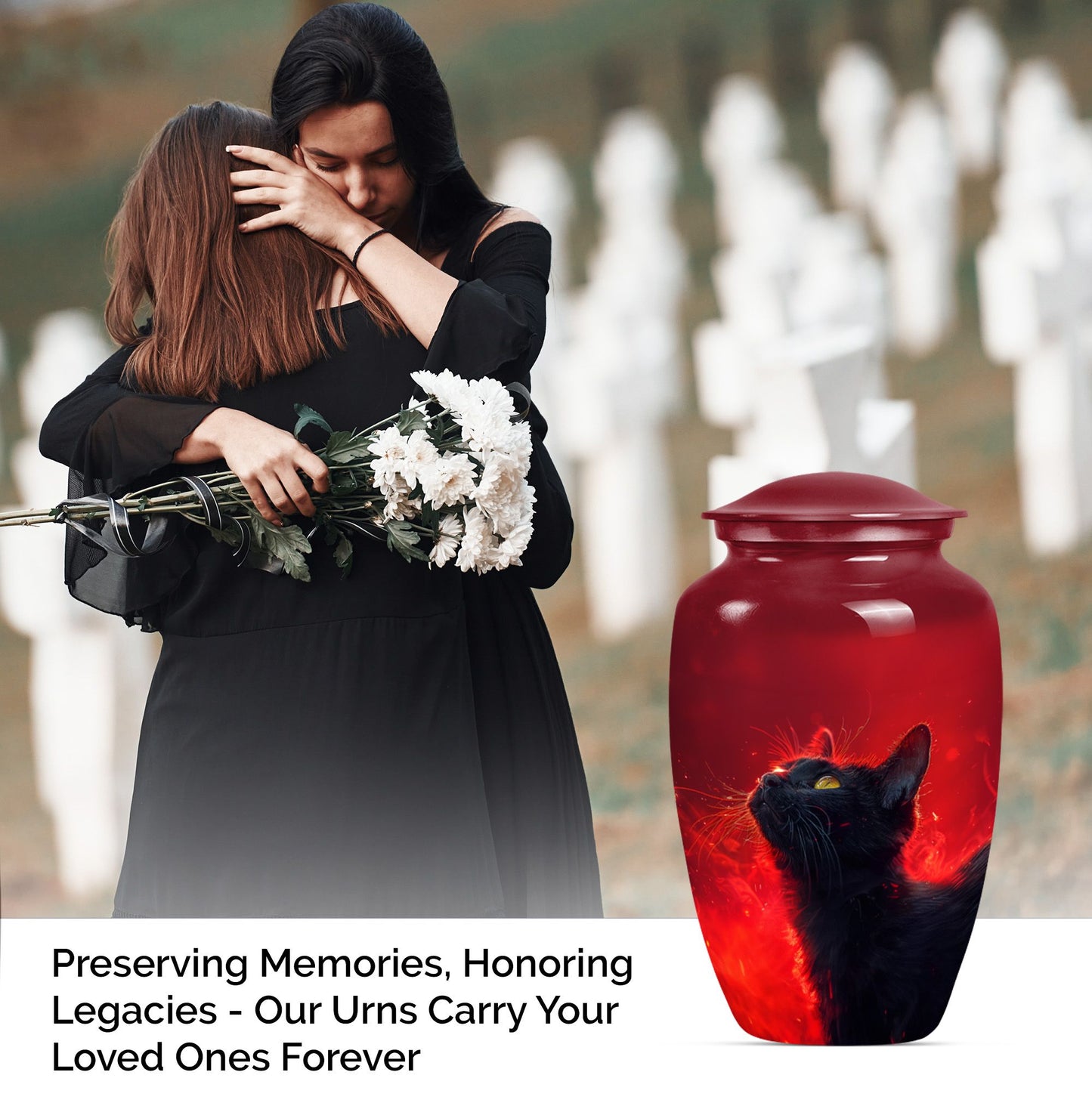cat urn for human ashes