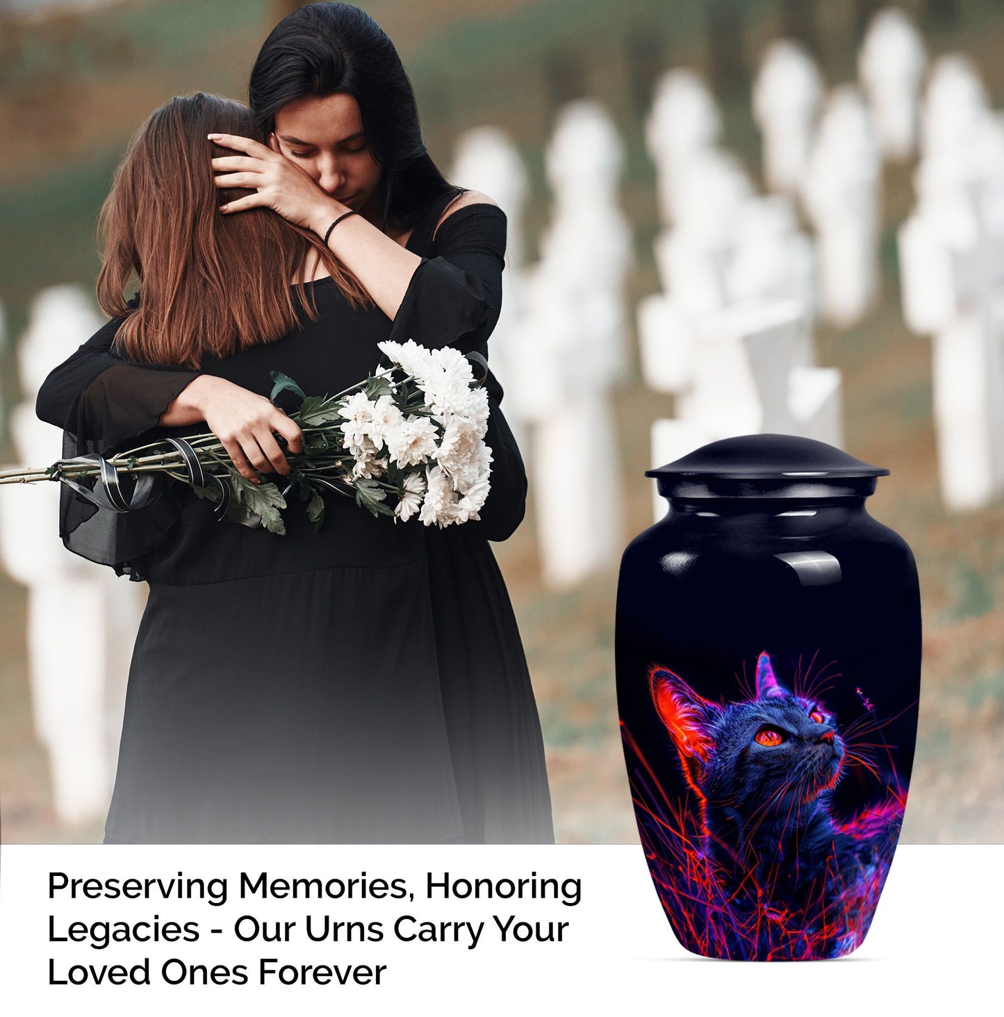 Cat Cremation Urn for Human Ashes.