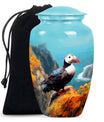 10-inch Classic Puffin Bird Urn, funeral urn for mom.