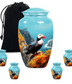 10-inch Classic Puffin Bird Urn, funeral urn for mom.