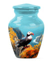 10-inch Classic Puffin Bird Urn, funeral urn for mom.