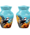10-inch Classic Puffin Bird Urn, funeral urn for mom.