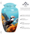 10-inch Classic Puffin Bird Urn, funeral urn for mom.