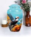 10-inch Classic Puffin Bird Urn, funeral urn for mom.