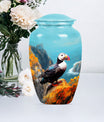 10-inch Classic Puffin Bird Urn, funeral urn for mom.