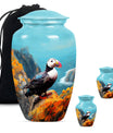 10-inch Classic Puffin Bird Urn, funeral urn for mom.