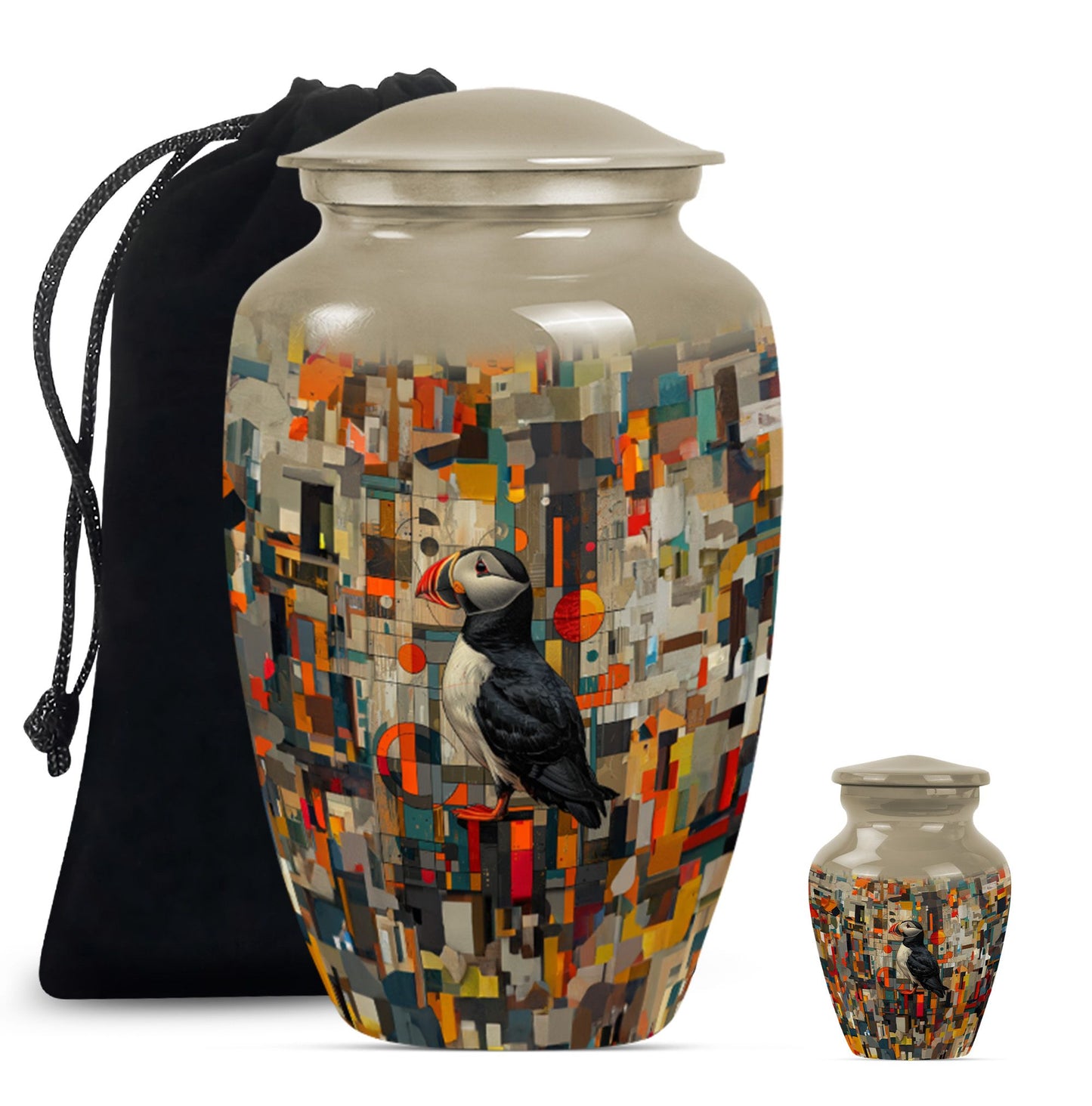 10-inch Puffin Bird Urn,