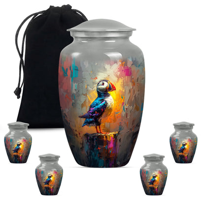 10-inch Puffin Bird urn