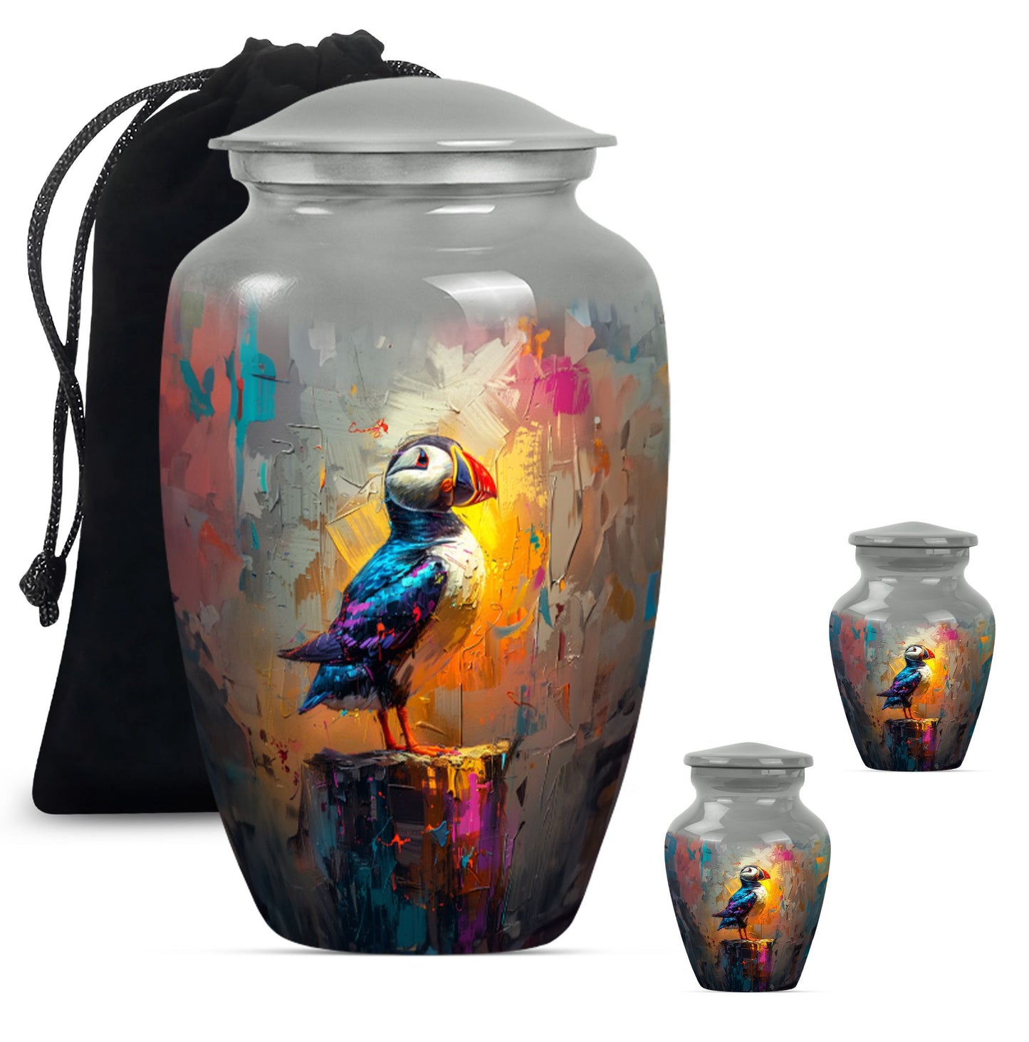 10-inch Puffin Bird urn