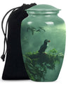 Classic 10-inch puffin bird burial urn for human ashes.
