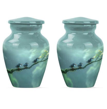 Puffin Bird Urn, designed for male cremation ashes.