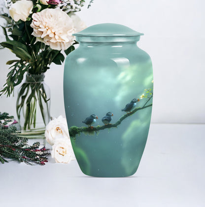 Puffin Bird Urn, designed for male cremation ashes.