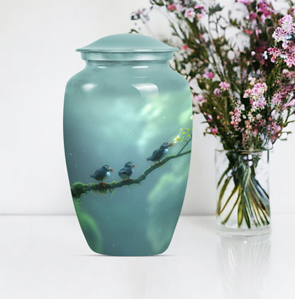 Puffin Bird Urn, designed for male cremation ashes.