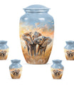 Elephant Family Decorative Urns Large Funeral, Ashes Urn For Ashes