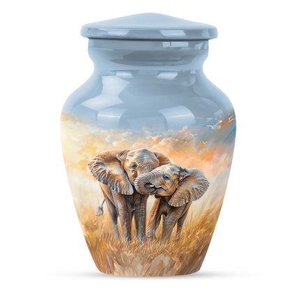  elephant family urn