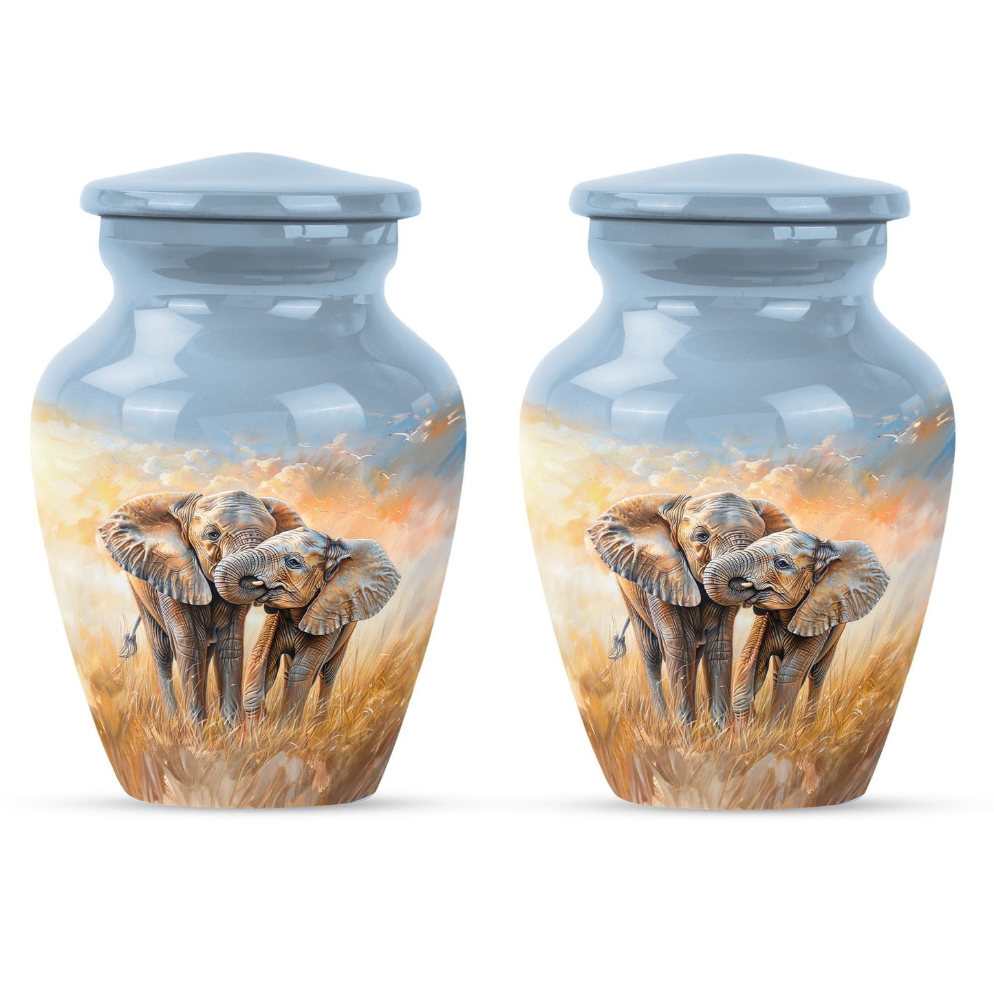  elephant family urn