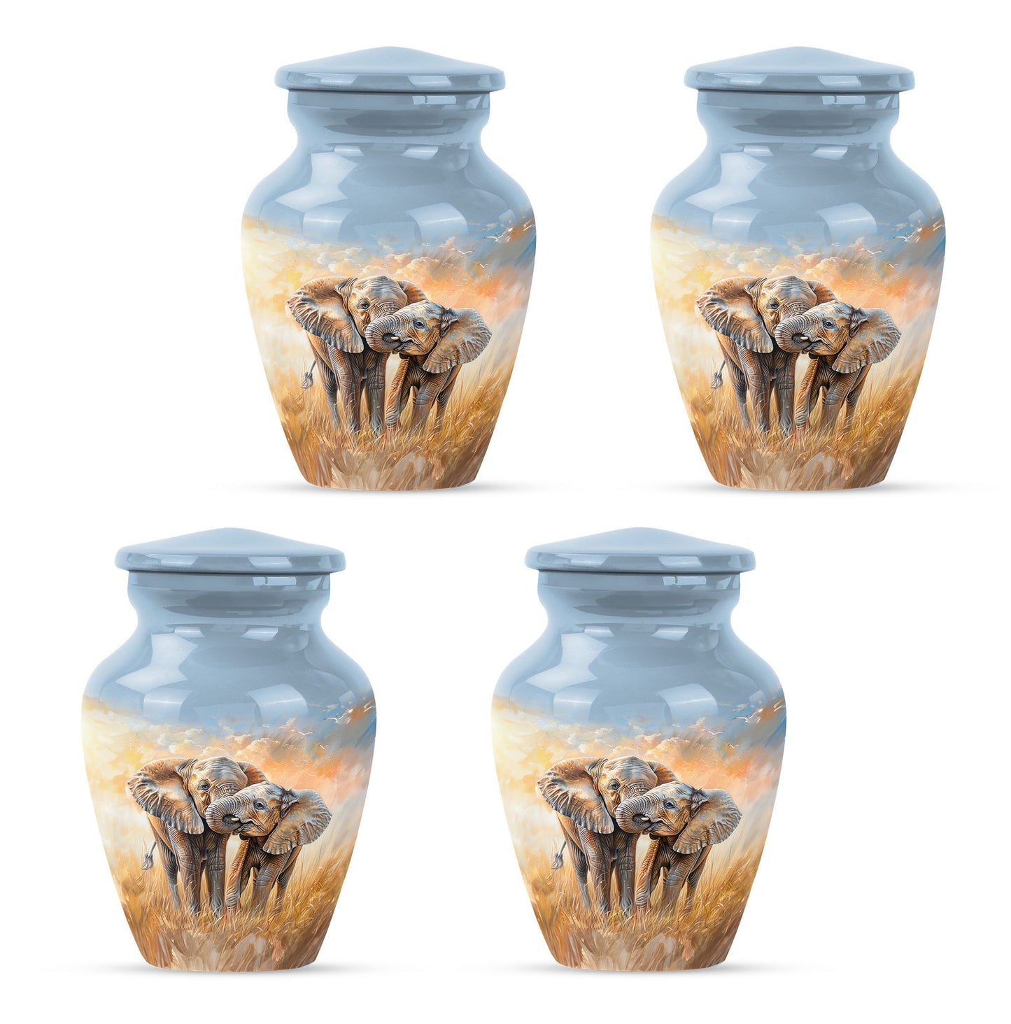  elephant family urn