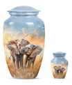 Elephant Family Decorative Urns Large Funeral, Ashes Urn For Ashes