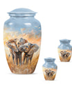 Elephant Family Decorative Urns Large Funeral, Ashes Urn For Ashes