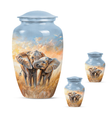 Large Urn With 2 Keepsake Urn