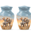 Elephant Family Cremation Urns For Men Funeral, Ashes Cremation Urn