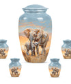 Elephant Family Cremation Urns For Men Funeral, Ashes Cremation Urn