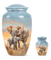 elephant family urn.