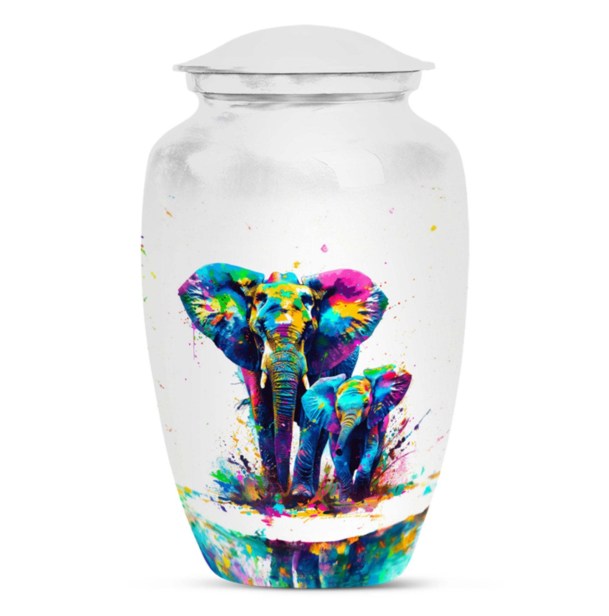 Classic 10-inch elephant family urn