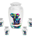 Elephant Family Burial Urn For Adult Ashes Large Funeral, Ashes Urn