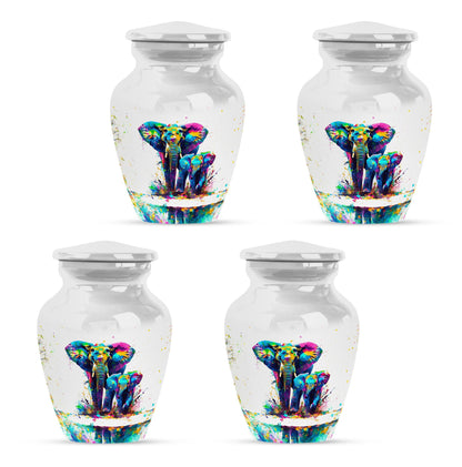Classic 10-inch elephant family urn