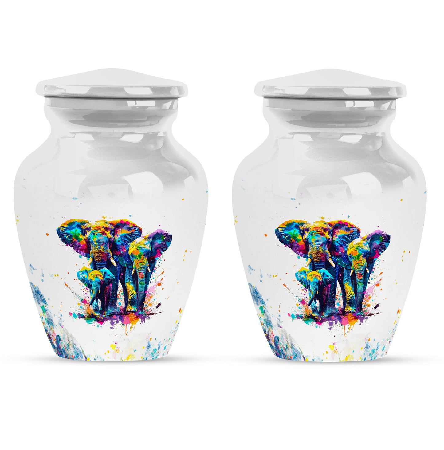 Personalized Elephant Keepsake Urn for Human Ashes - 10-inch, 200 cu in - Yatskia