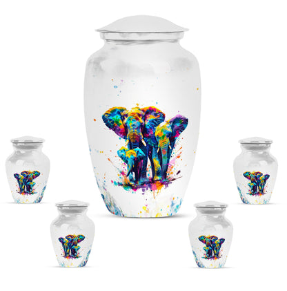 Personalized Elephant Keepsake Urn for Human Ashes - 10-inch, 200 cu in - Yatskia