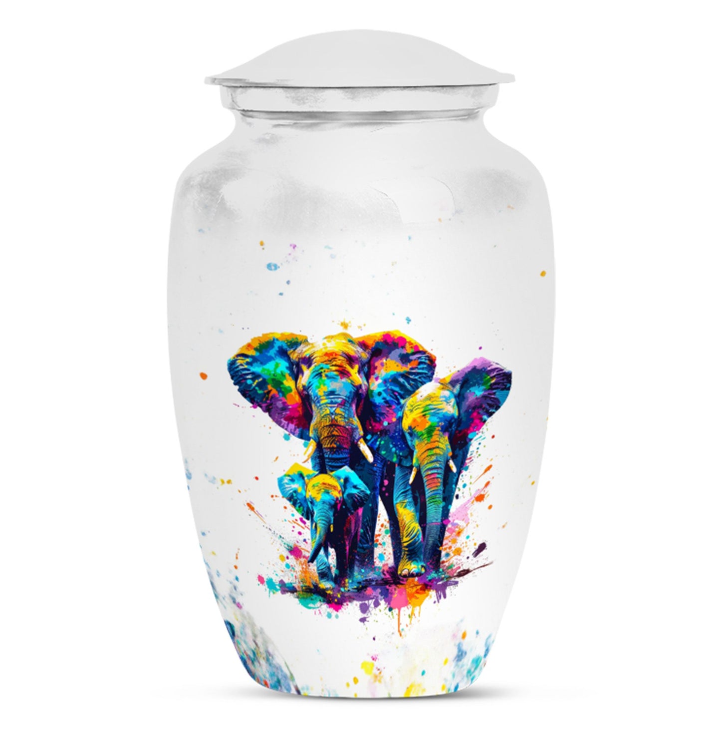 Personalized Elephant Keepsake Urn for Human Ashes - 10-inch, 200 cu in - Yatskia