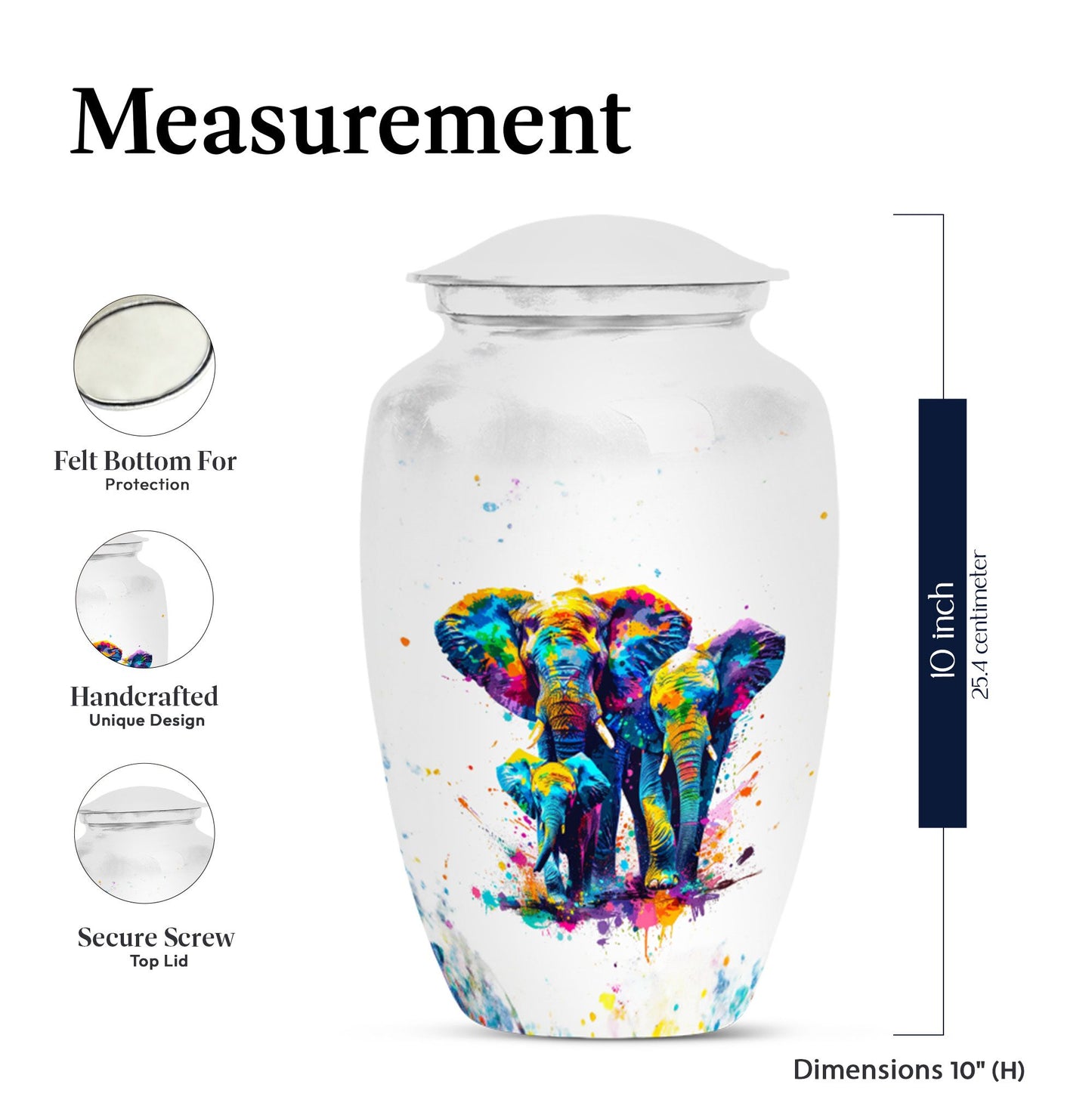elephant family urn.