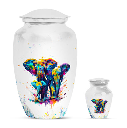Personalized Elephant Keepsake Urn for Human Ashes - 10-inch, 200 cu in - Yatskia
