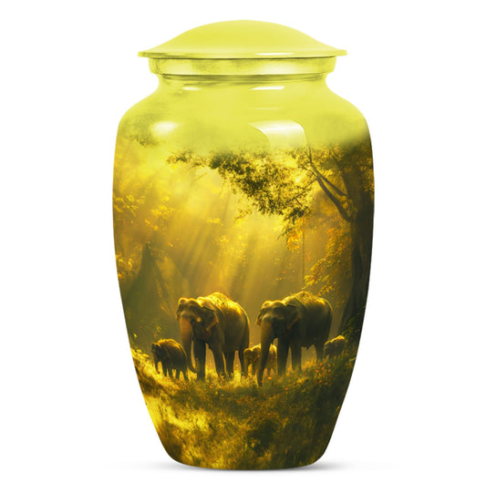 Elephant Family Cremation Urns For Human Ashes - Mini Urn Set For Ashes