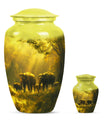Elephant Family Cremation Urns For Human Ashes - Mini Urn Set For Ashes