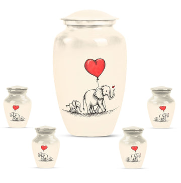 Large Urn With 4 Keepsake Urn