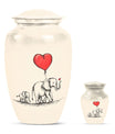 Elephant Family Cremation Urns For Human Ashes - Keepsake Urn Set