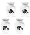 Elephant Family Medium Urn Funeral, Ashes Memorial Urn