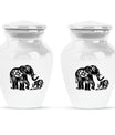 Elephant Family Medium Urn Funeral, Ashes Memorial Urn