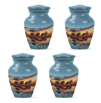 Personalized Elephant Cremation Urn for Human Ashes - 10-inch, 200 cu in - Yatskia