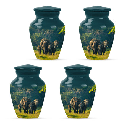 Personalized Elephant Memorial Urn for Human Ashes - 10-inch, 200 cu in - Yatskia