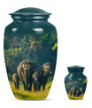Elephant Family A Small Urn For Ashes Funeral, Ashes Cremation Urn
