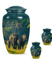 Elephant Family A Small Urn For Ashes Funeral, Ashes Cremation Urn