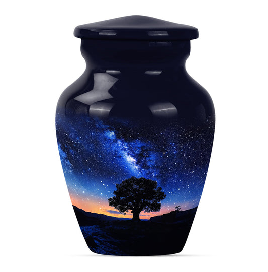 Personalized Galaxy Cremation Urn for Human Ashes - 10-inch, 200 cu in - Yatskia